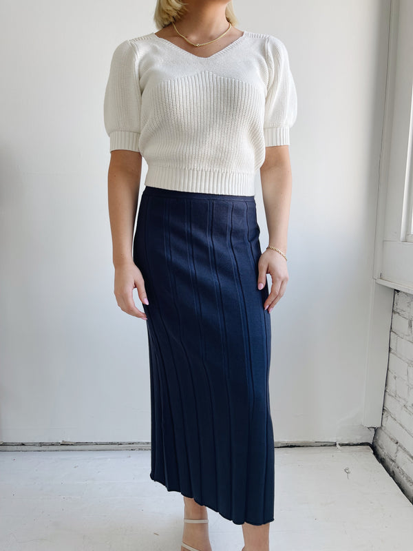 The Margot Skirt- Navy