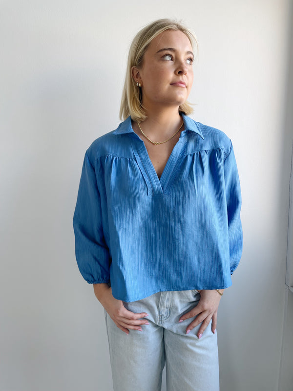 Cobalt Blue Blouse