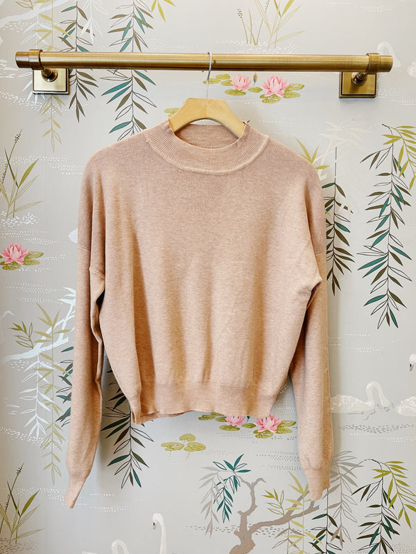 Allison Mock Neck- Camel