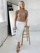 The Margot Skirt- Ivory