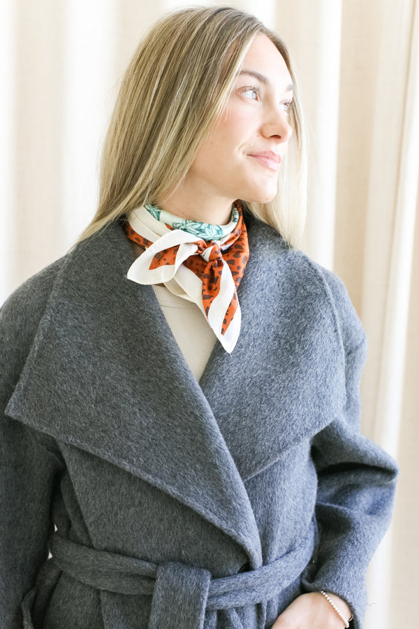 Harriet Charcoal Wool Coat
