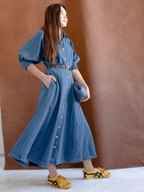 Lena Denim Belted Dress