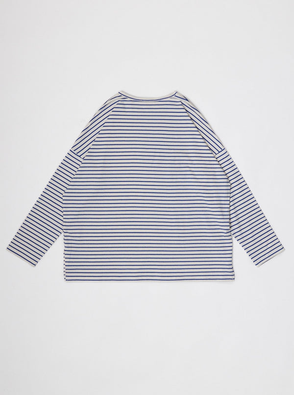 The Tate Top Cream/Blue