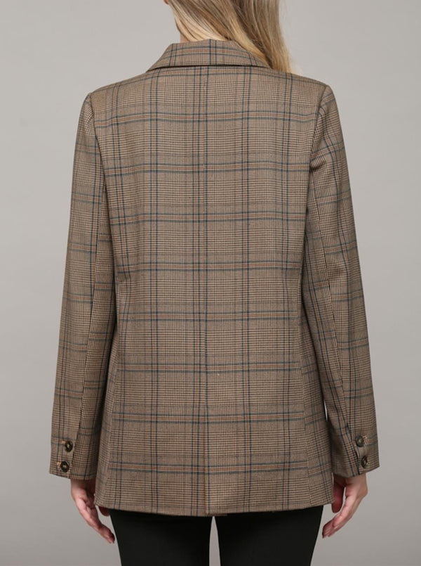 Walnut Plaid Blazer