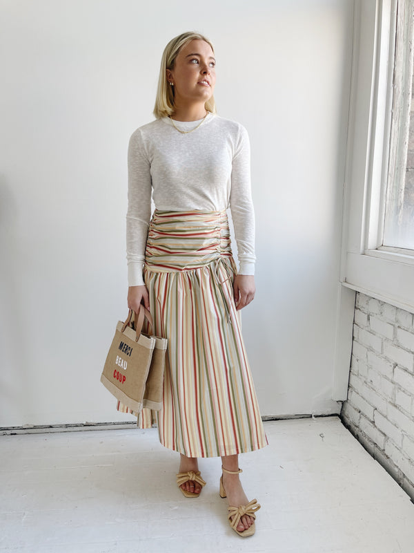 Rainbow Ruched Skirt