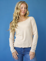 Heather Beige Top