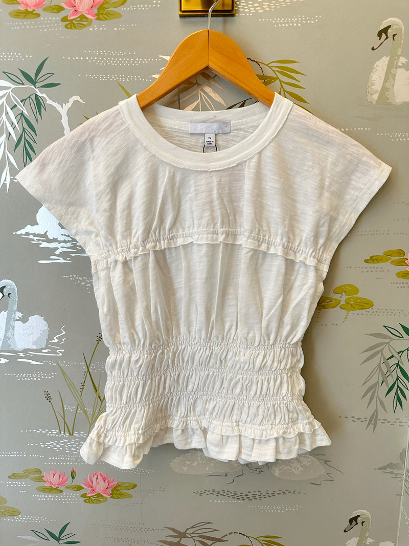 Mya Smocked Top - White