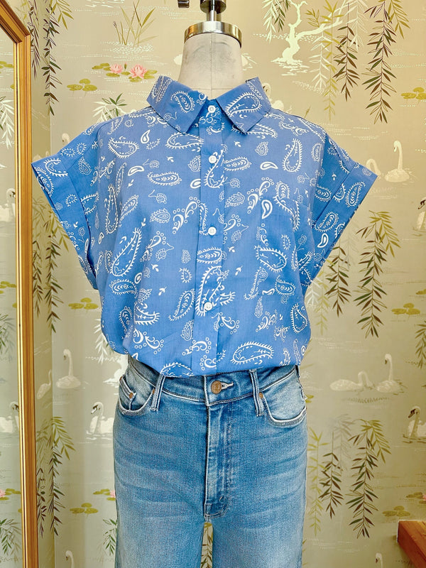 Paisley Cornflower Blouse