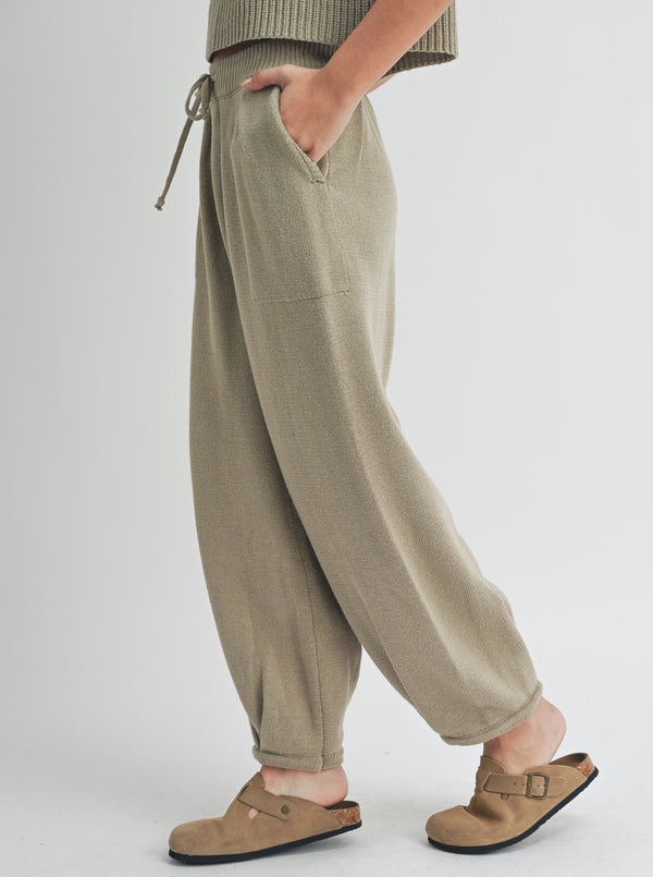 Gia Knit Pant- Olive