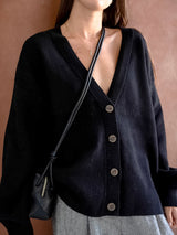 Boyfriend Cardigan-Black