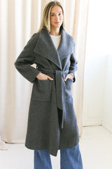 Harriet Charcoal Wool Coat