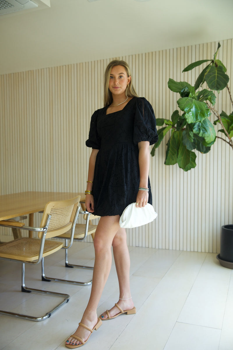 Black Eyelet Dress