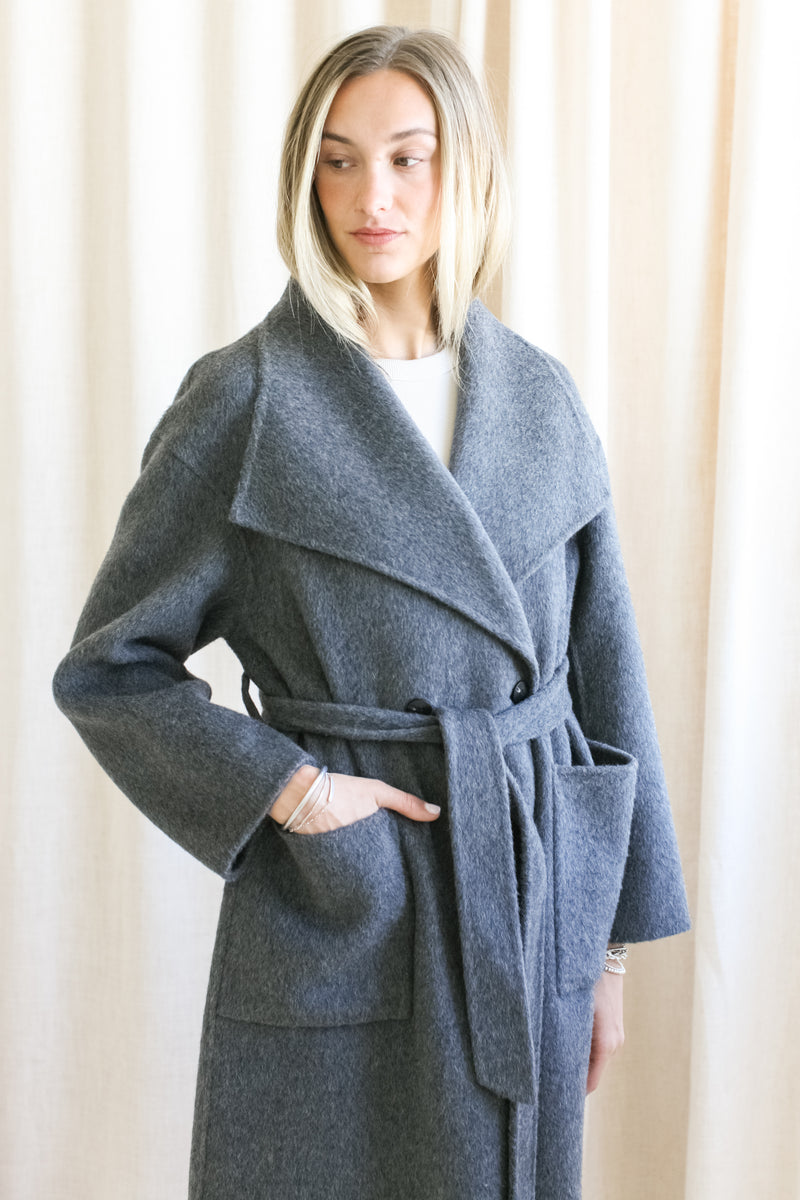 Harriet Charcoal Wool Coat