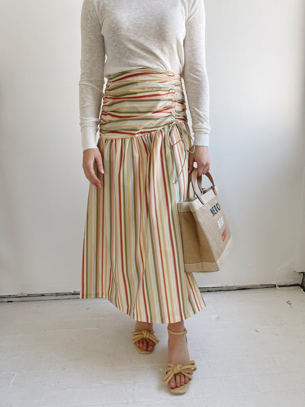 Rainbow Ruched Skirt