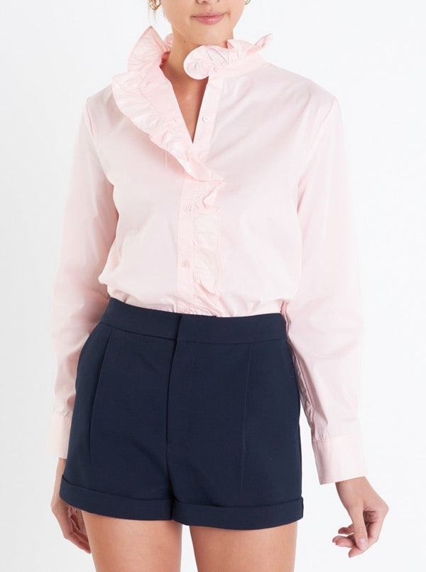 Pink Ruffle Blouse