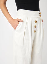 Pleated Linen Trouser