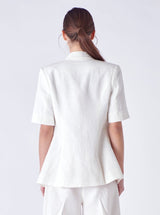 Linen Short Sleeve Blazer