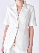 Linen Short Sleeve Blazer