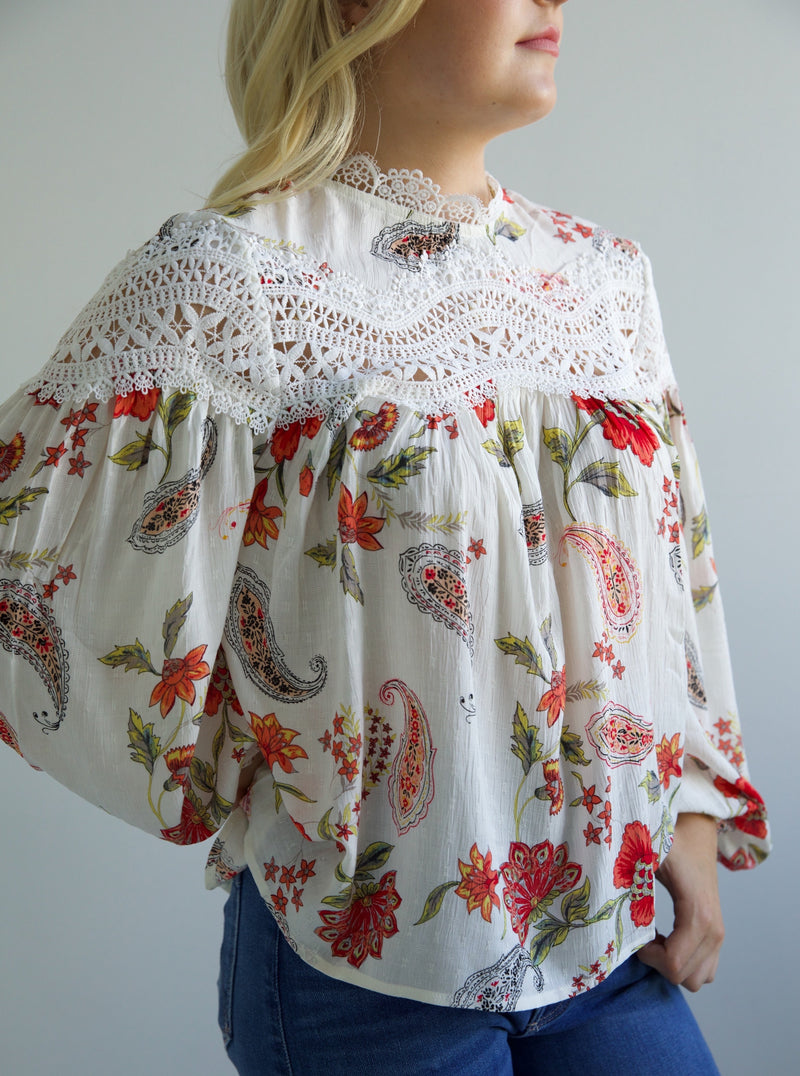 Paisley Lace Top