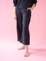 Zoe Smocked Pant Black