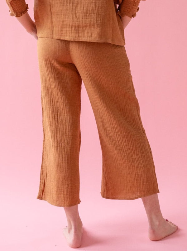 Zoe Smocked Pant Toffee