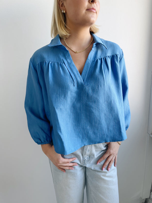 Cobalt Blue Blouse