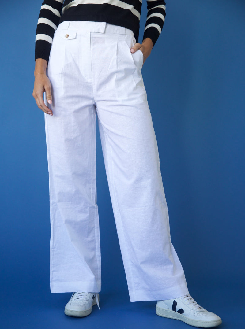 White Linen Trouser