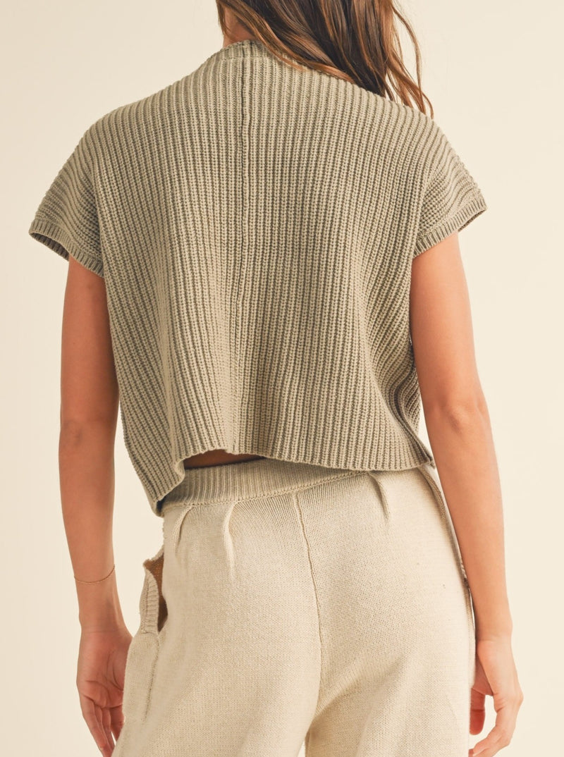 Gia Knit Top- Olive