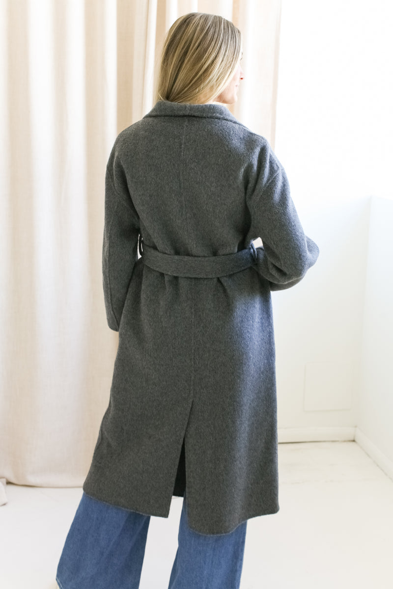 Harriet Charcoal Wool Coat