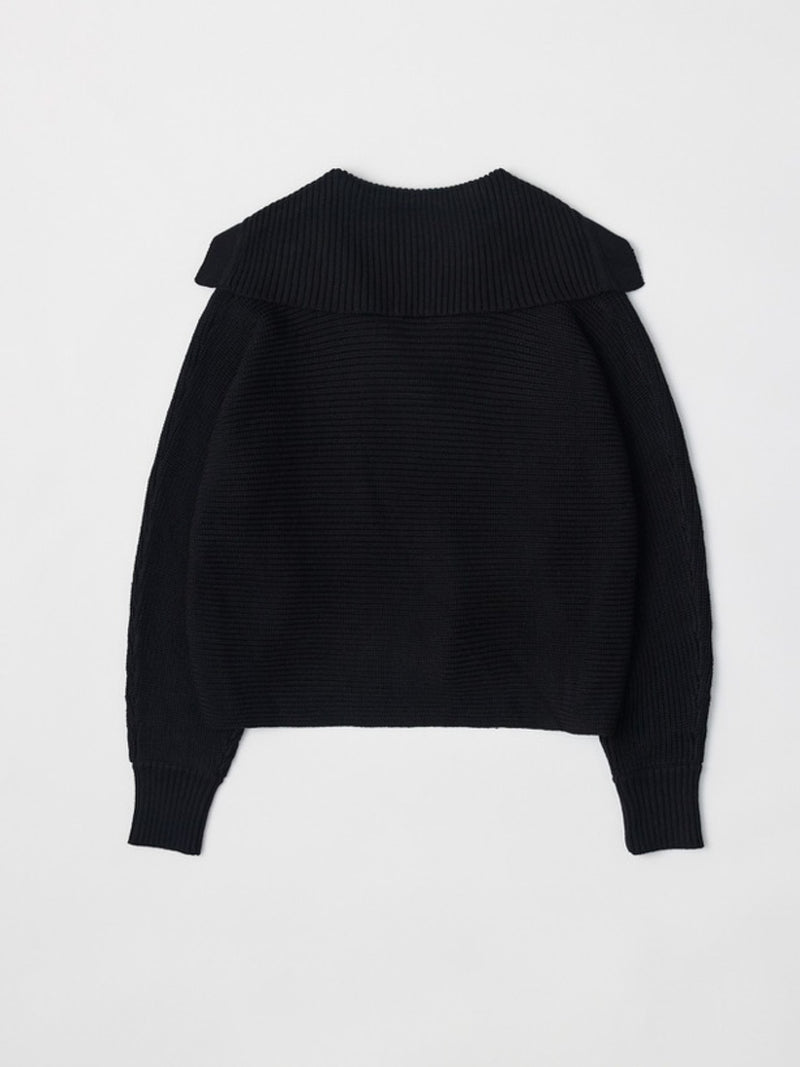 Simone Collared Sweater Black