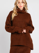 Walnut Knit Turtleneck