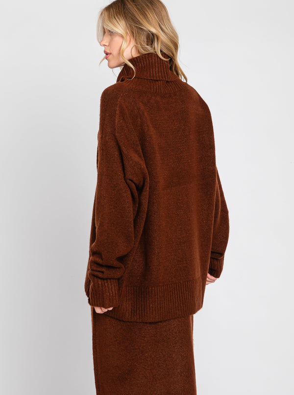 Walnut Knit Turtleneck