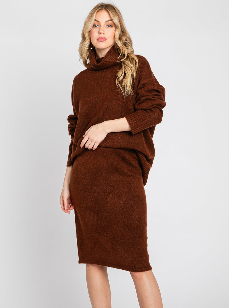 Walnut Knit Turtleneck