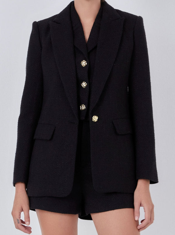 Black Tweed Blazer