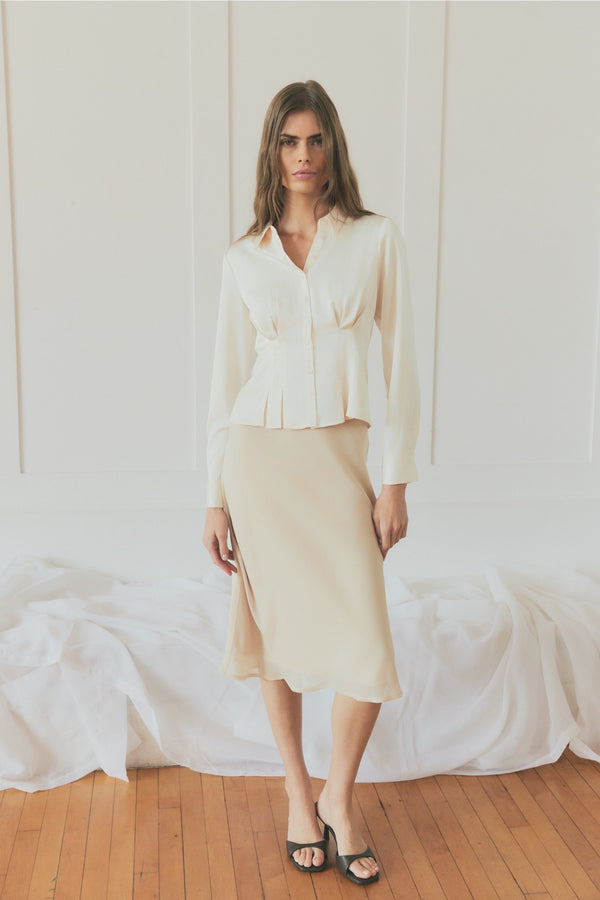 Mara Slip Skirt - Taupe