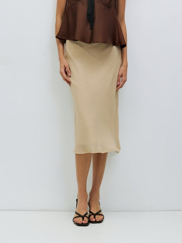 Mara Slip Skirt - Taupe