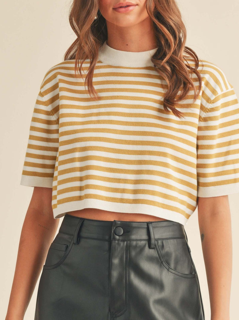 Laura Knit - Mustard Stripe