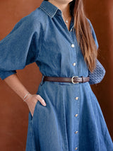 Lena Denim Belted Dress