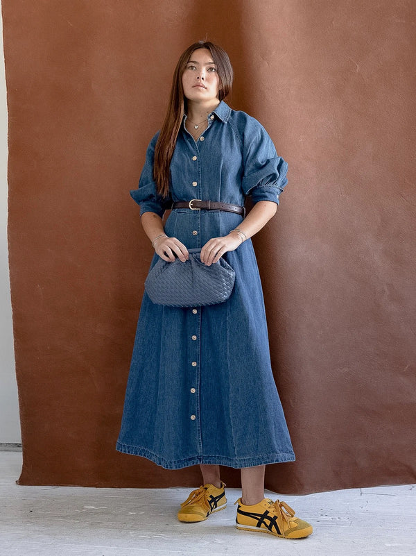 Lena Denim Belted Dress