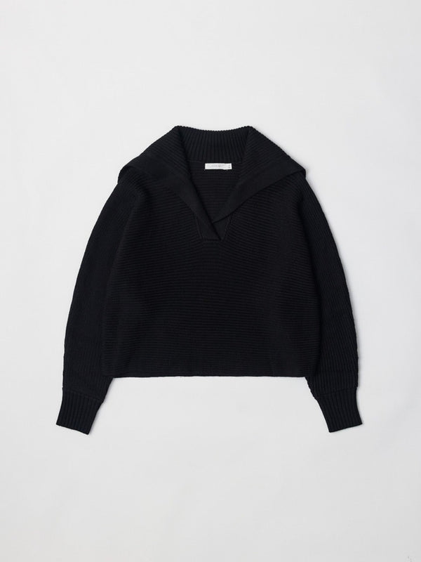 Simone Collared Sweater Black