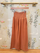 Zoe Smocked Pant Toffee