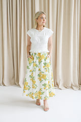 Mya Smocked Top - White