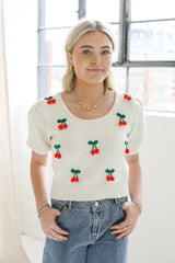 Cherry Knit Sweater