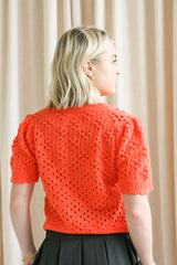 Mia Knit Cardigan - Orange