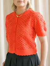 Mia Knit Cardigan - Orange