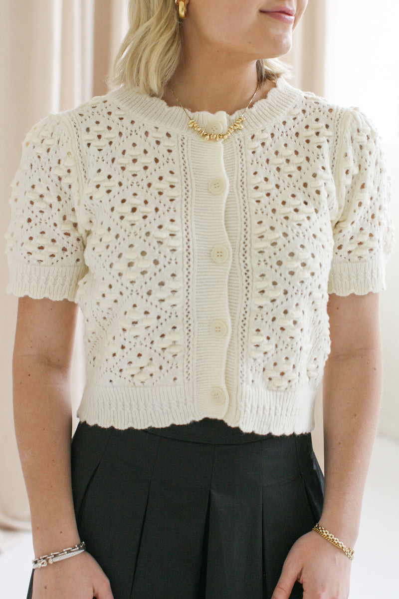 Mia Knit Cardigan - Ivory