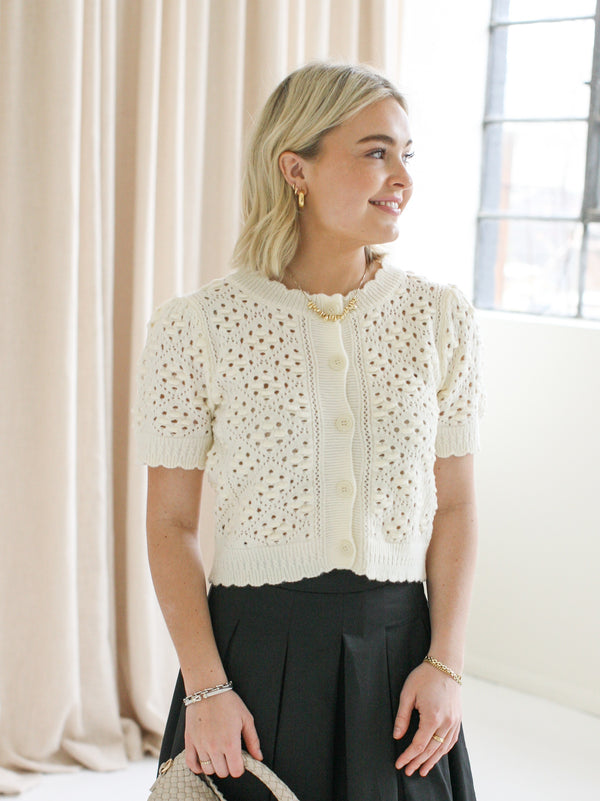 Mia Knit Cardigan - Ivory