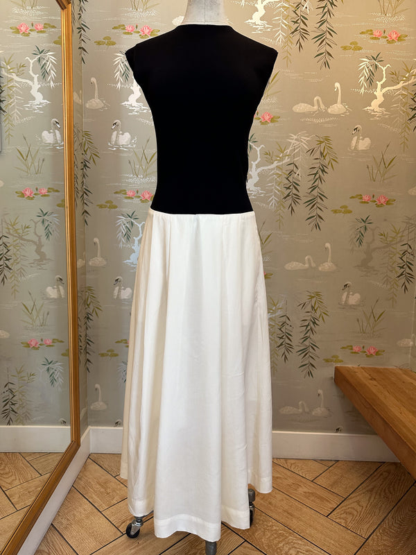 Bridget Contrast Dress- White/Black