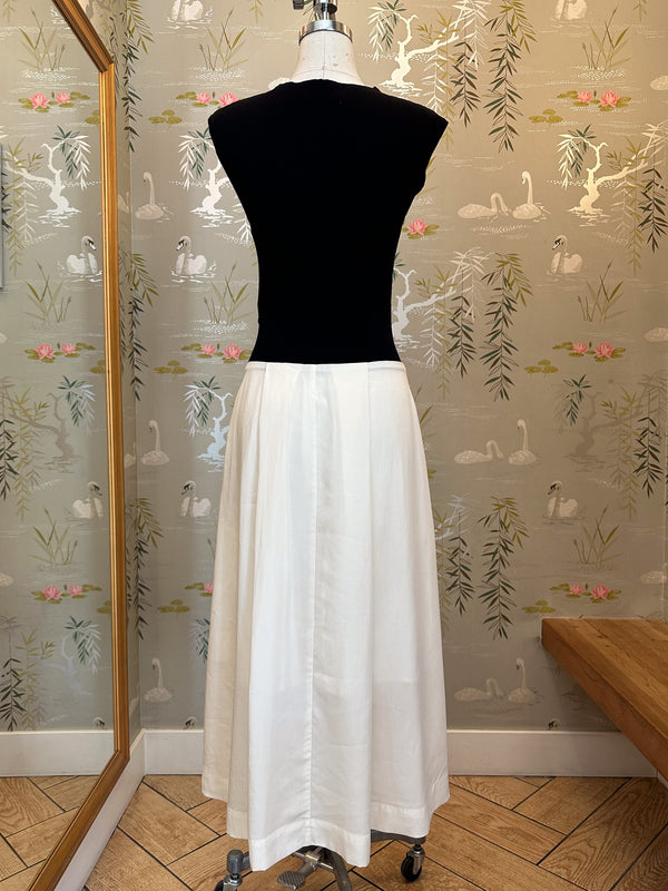 Bridget Contrast Dress- White/Black