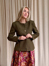 Sloane Tweed Blazer - Olive